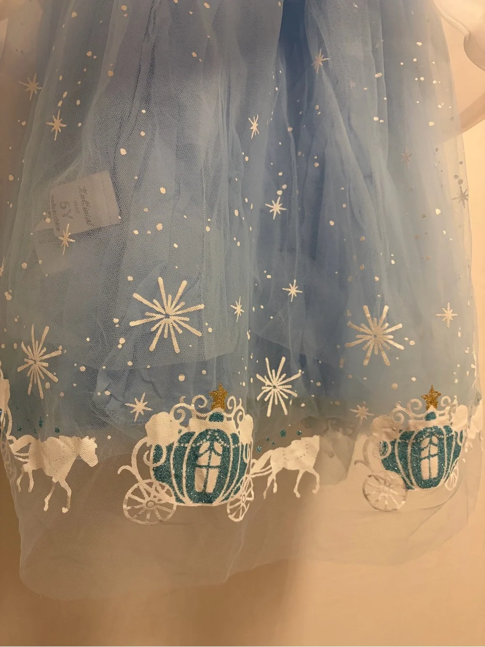 Blue Princess Carriage Kids Costume Dress